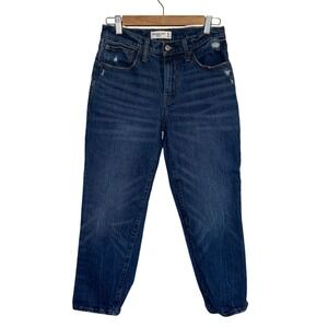 Abercrombie & Fitch Jeans Women 26‎ Blue The Boyfriend Mid Rise Distressed Denim